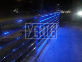 Tacikistan Duşanbe Cumhurbaşkanlığı Binası Çevresi Paslanmaz Yaya Korkuluğu ve Aydınlatması